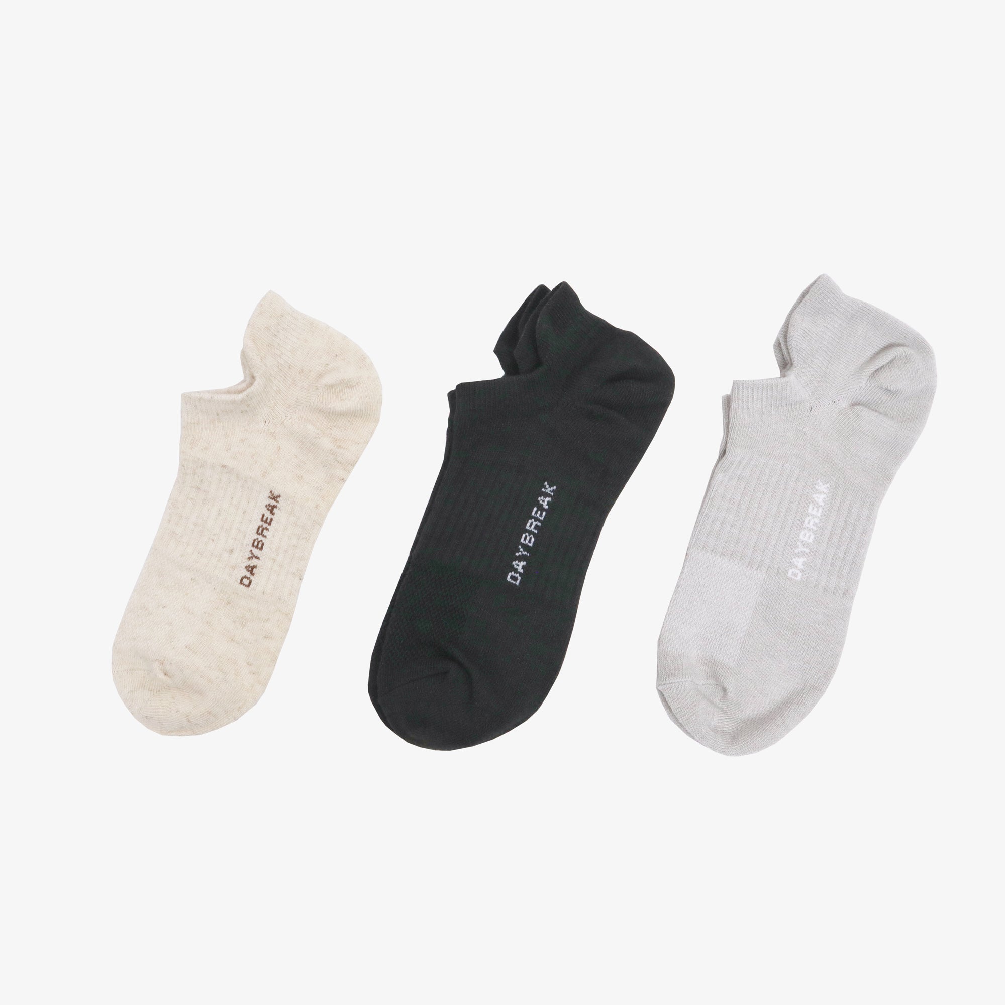 DAYBREAK Hemp Sock Extra Low Cut 3 pairs package
