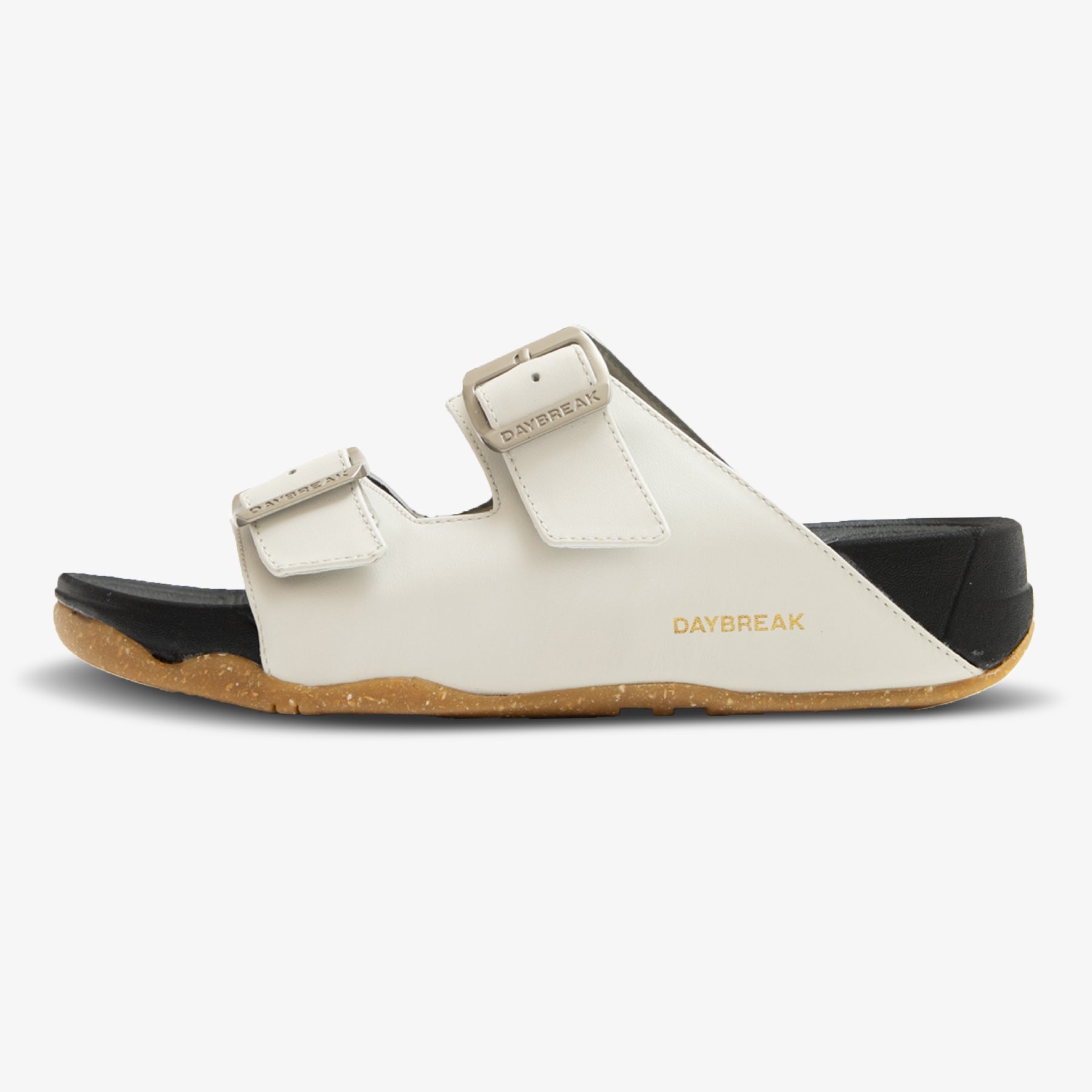 DAYBREAK Softwood Buckle Sandal White Black