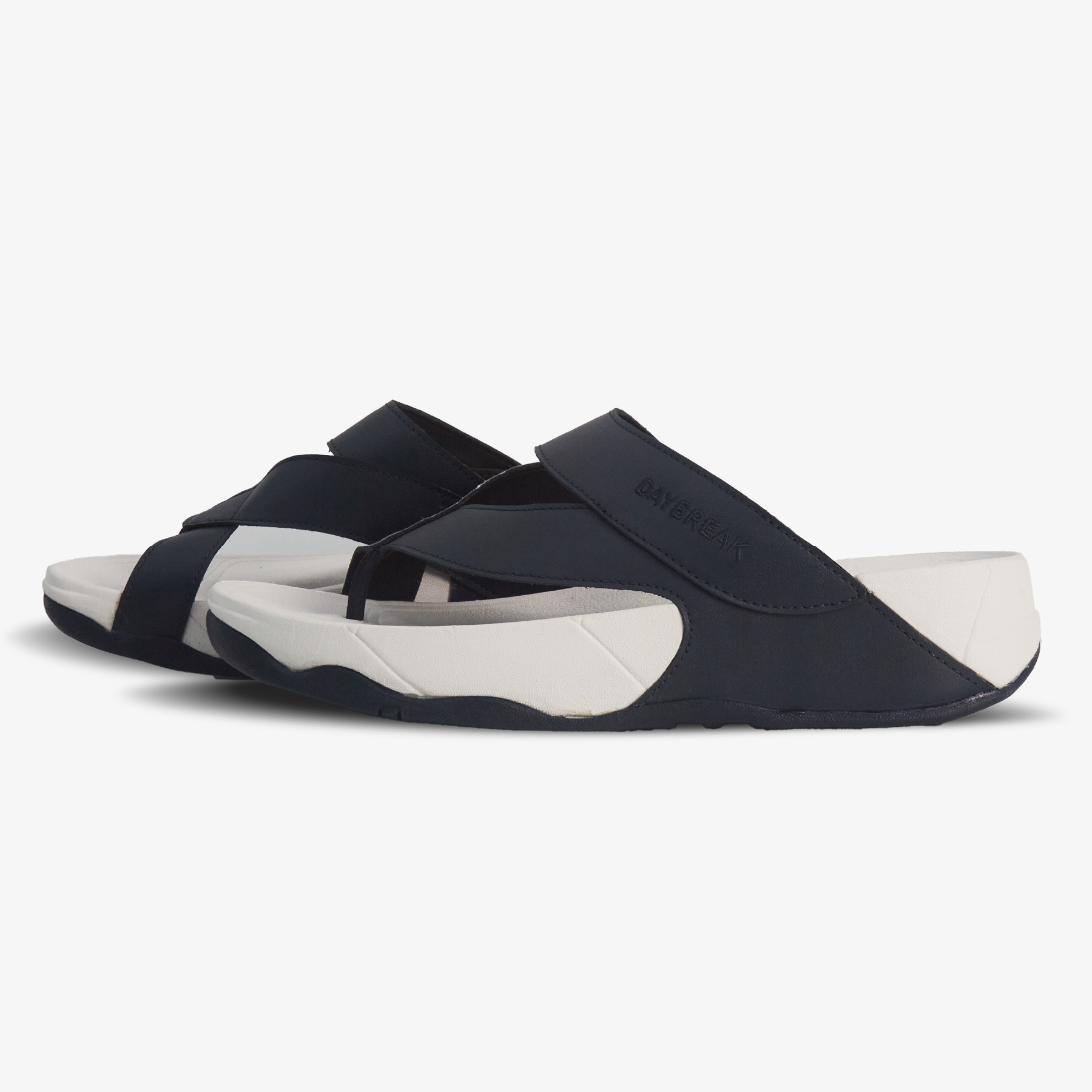 DAYBREAK Softwood Toe-Post Sandal White Blue