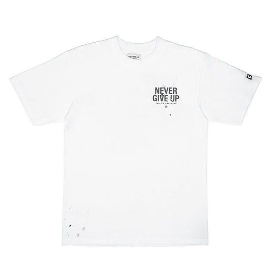 NEVER GIVE UP T-Shirt (White)