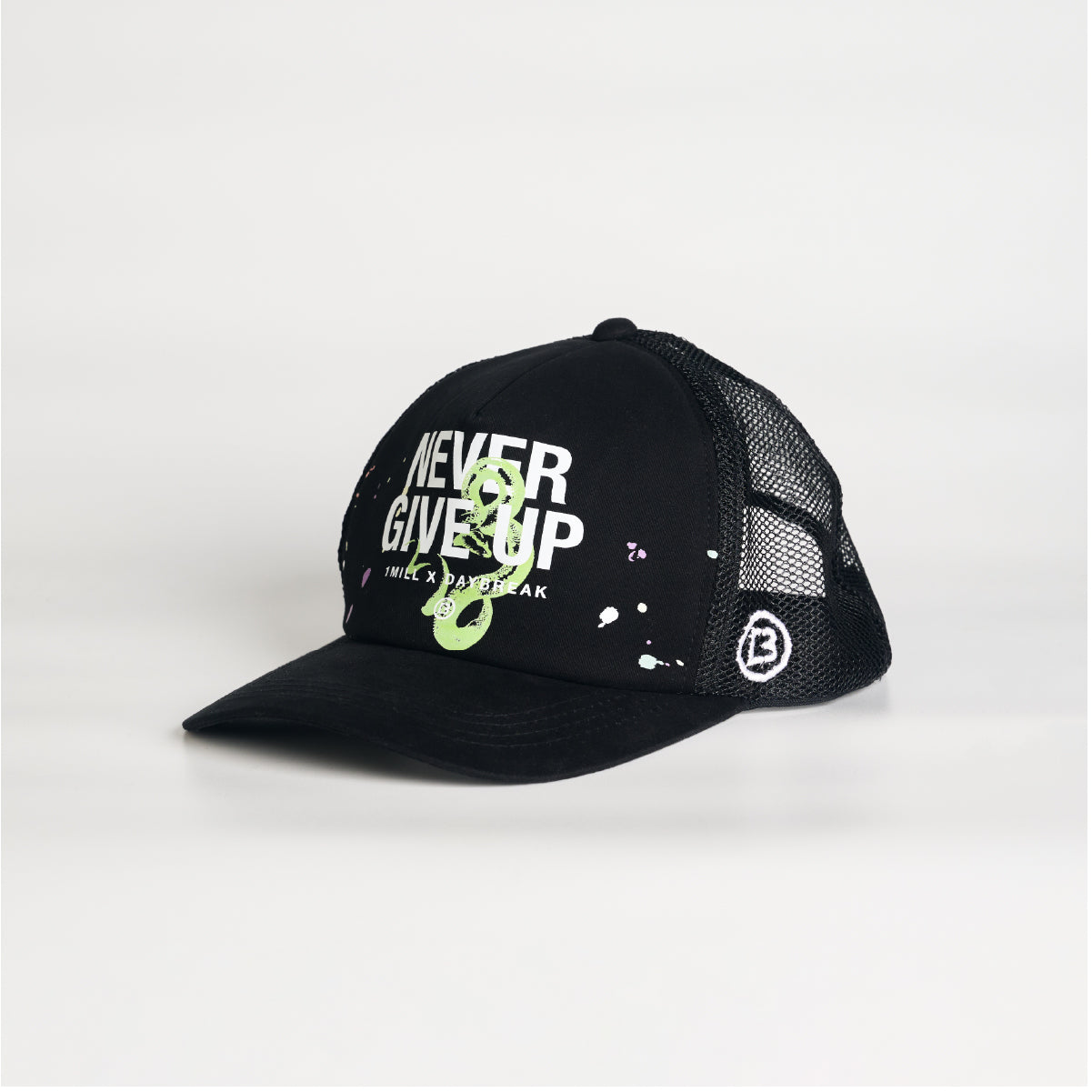 NEVER GIVE UP Trucker Cap