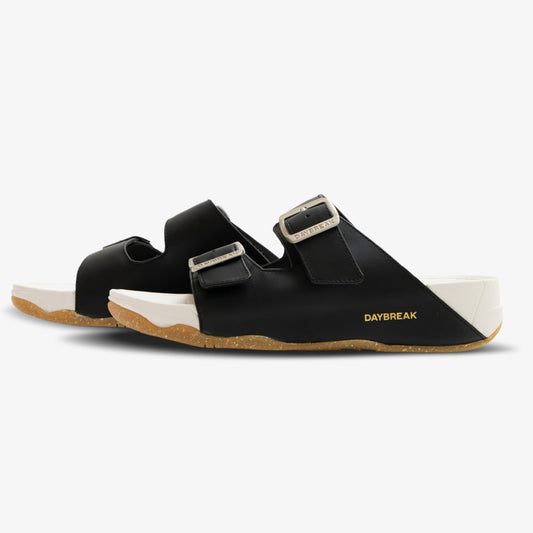 DAYBREAK Softwood Buckle Sandal Black White